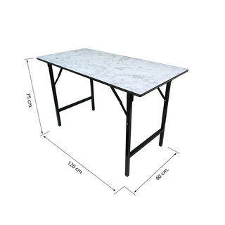 โต๊ะอเนกประสงค์ลายหินขาว 60X120CM #NBR