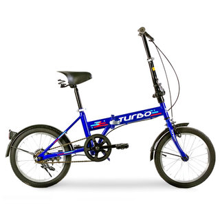 TURBO จักรยานพับได้ สีน้ำเงิน 16 นิ้ว